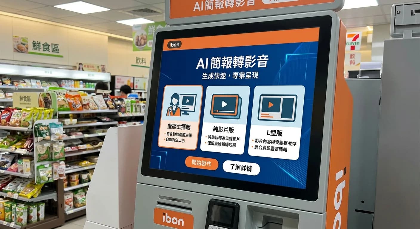 7-ELEVEN ibon × OVideo:2026 台灣便利店 AI 影片服務完整解析|低門檻 vs 商業製作差在哪